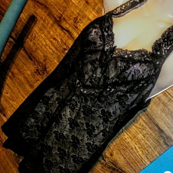 Cinema Sedective Wear Nightie Size M Sheer Lace - Picture 3 of 11